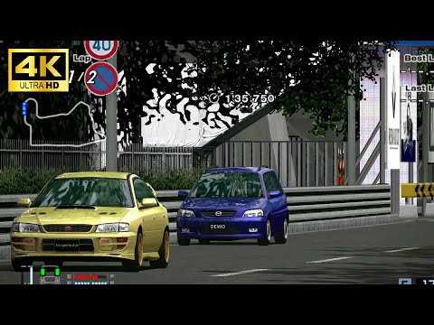 PS2【グランツーリスモ4】を4Kで蘇らせてみた!!!  フルチューン鉄チンのデミオ VS 国産スポーツカー(ライトチューンド）Tokyo Route 246 青山一丁目#13