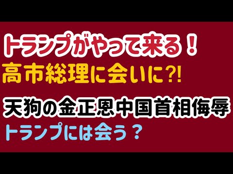 (2025.10.23)トランプがやって来る!高市総理に会いに!?天狗の金正恩中国首相侮辱、トランプには会う?