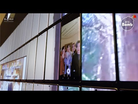 Vidéo Les BTS s'amusent avec un mur de smartphones                                                                                                                                                                                                                   