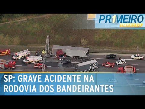 SP: Acidente grave na rodovia dos Bandeirantes deixa dois mortos | Primeiro Impacto (26/06/24)