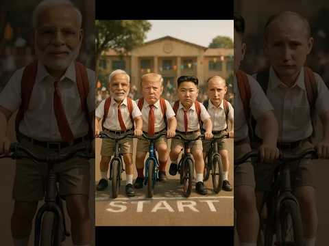 Epic Cycle Race | Modi, Trump, Kim and Putin | Wait for Winners | #funny #modi #shorts #viral #ai