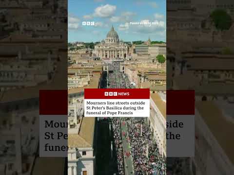 The Vatican said 250,000 attended the Pope's funeral in and around St Peter's Square. #BBCNews