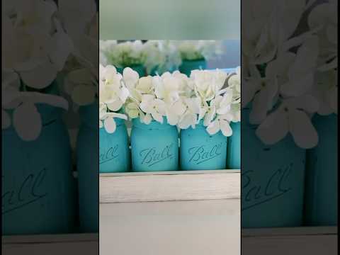 DIY Rustic Mason Jars. How to Paint and Distress for the Perfect Farmhouse Look!!