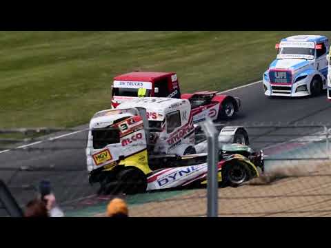 British Truck Racing Championship at Brands Hatch Red Flag Crash
