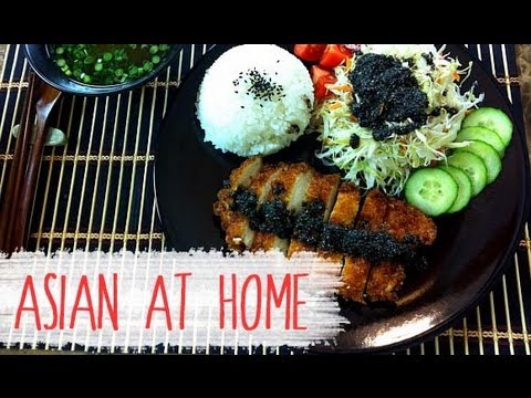 Chicken Recipe : Chicken Katsu with Black Sesame Dressing : Asian at Home - UCIvA9ZGeoR6CH2e0DZtvxzw