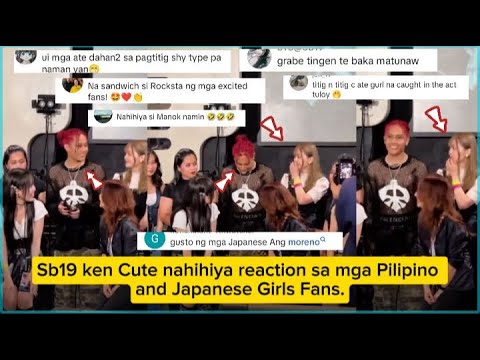 Sb19 ken Cute nahihiya reaction sa mga Pilipino and Japanese Girls Fans.