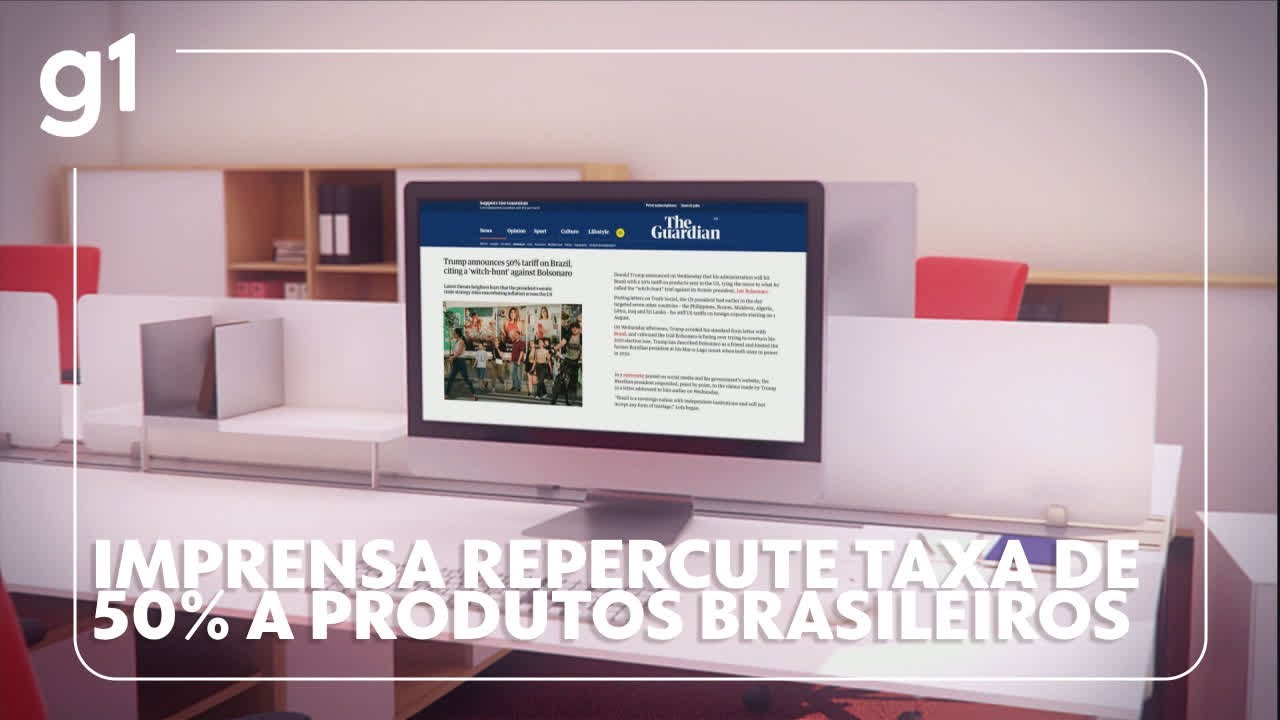 Imprensa internacional repercute imposição de taxa de 50% a produtos brasileiros