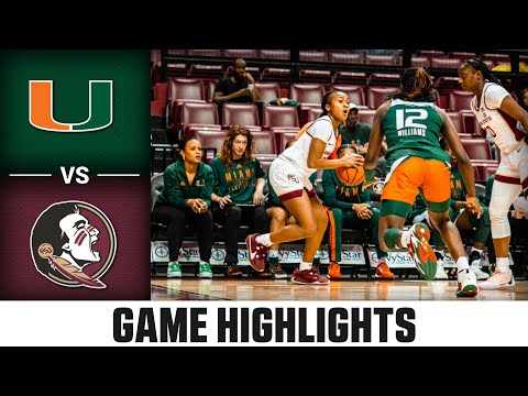 Miami Vs Florida State Highlights Acc Women S Basketball