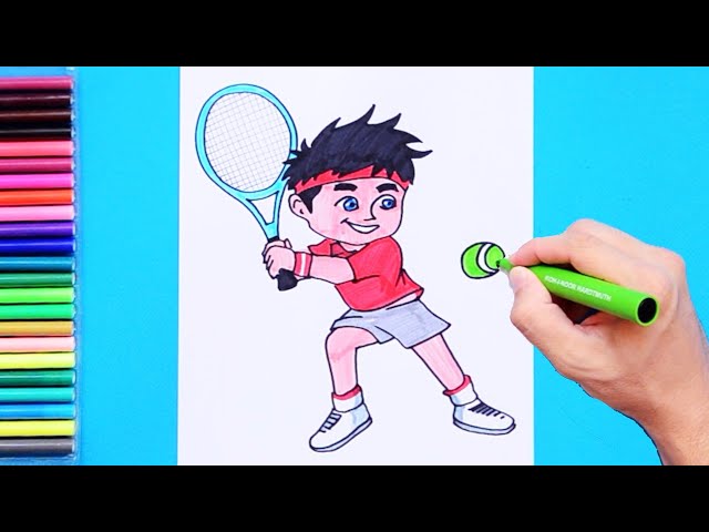 How to Draw Tennis Players in Action