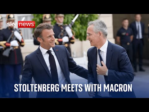 Emmanuel Macron and Jens Stoltenberg meet in Paris