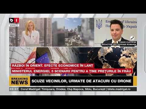 TUDOR CURTIFAN, DEFENSE RO, DESPRE NOAPTE DE COȘMAR ÎN ORIENT  ATACURI ÎN GOLF_Știri B1TV_8 mar.2026