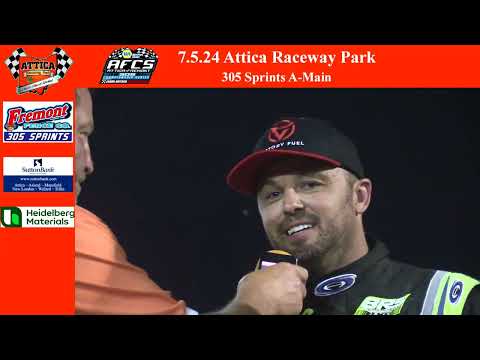 7.5.24 Attica Raceway Park 305 Sprints A-Main - dirt track racing video image