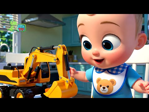 Baby John's Big Day at the Construction Site! 🚧 Excavator Song &amp; More Nursery Rhymes