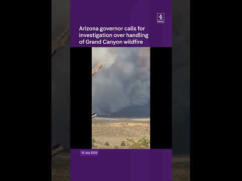 Grand Canyon wildfire spreading