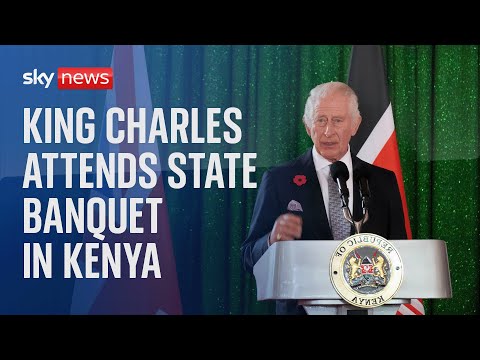 King and Queen attend state banquet in Kenya
