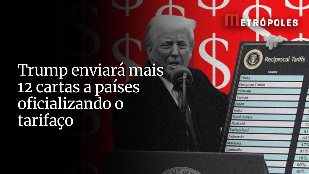 Trump enviará mais 12 cartas a países oficializando o tarifaço