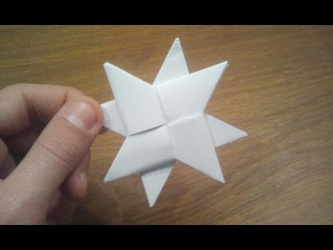 How To Make a Paper Double Ninja Star - Origami - UCNvT4F1eFg2mRI5VFL5y7jA
