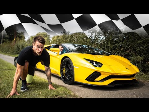 Man vs Lamborghini | Who's Faster"