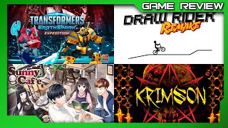 Vido-Test : Krimson, Draw Rider Remake, Sunny Caf & TRANSFORMERS: EARTHSPARK ? Expedition Reviews - Xbox
