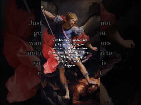 When the time is right, he will give it to you.