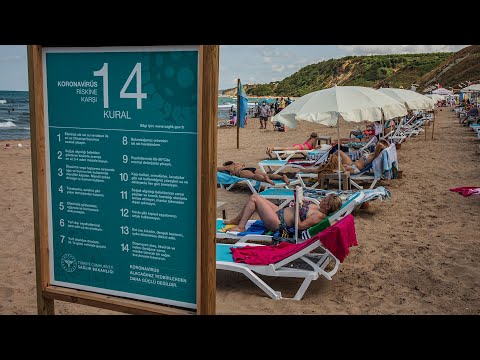 Şile plajlarında yoğunluk; sosyal mesafe uyarısı yapıldı