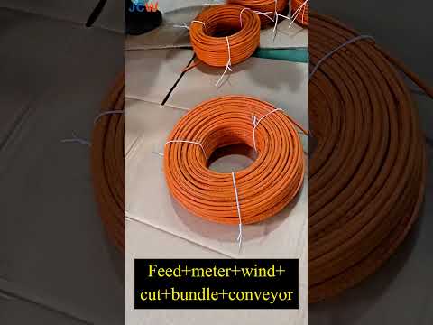 Máquina automática de alimentación, medición, corte, bobinado empaquetado de cables, personalizable.