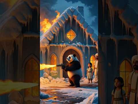 🔥 Farmer & Cat Build Ice House but Panda Destroys It | Sad Emotional Story | Must Watch 😢#shorts #ai