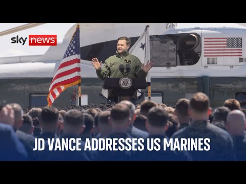 US Vice President Vance visits Marine Corps Base