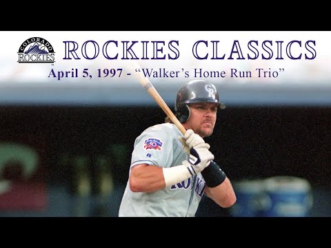 Rockies Classics - Walker's Home Run Trio (April 5, 1997) video clip