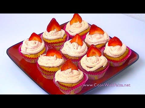 STRAWBERRY CUPCAKE *COOK WITH FAIZA* - UCR9WXUxcp0bR9OWi5ersIHw