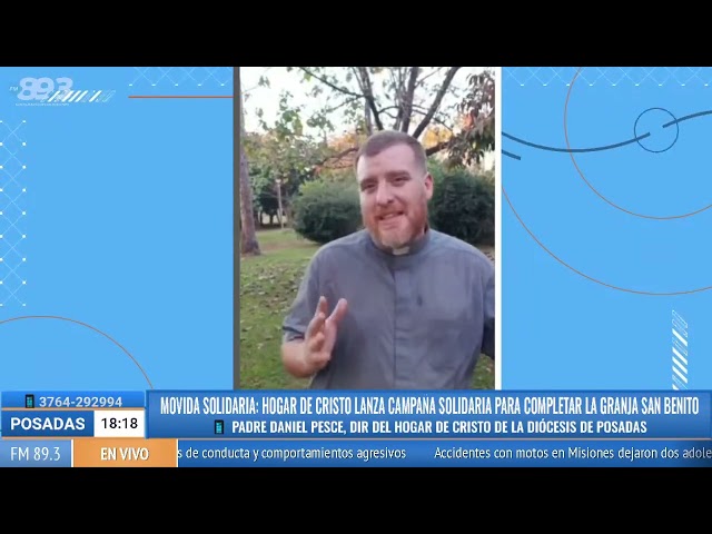 Padre Daniel Pesce, director del Hogar de Cristo de la diócesis de Posadas