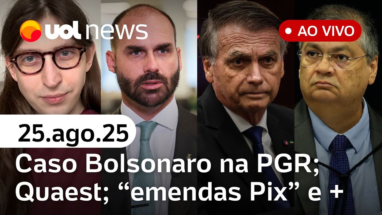 Bolsonaro preso em casa é justo para 55%, diz Quaest; homem que ameaçou Felca é preso e mais ao vivo