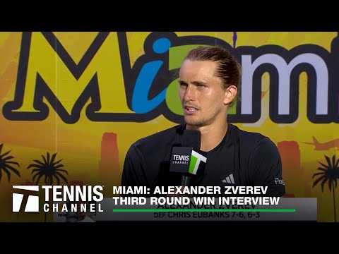 Alexander Zverev Secures His Spot In The Round of 16 In Miami | Miami 3R