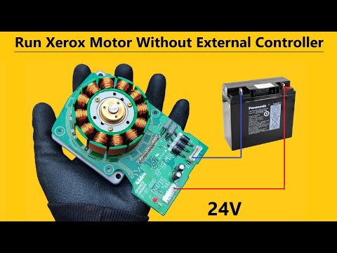 Run 24V 150W Brushless DC Motor without BLDC Controller ( Photocopy Motor )