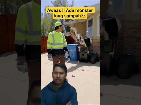 Awaas !! Ada monster tong sampah😲 #shorts #short #funny #magic