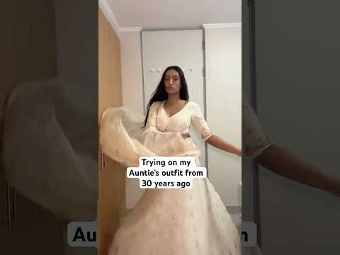 Trying on my Auntie’s outfit from when she was my age🫶🏽