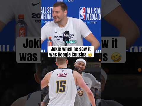 Jokic was happy to see DeMarcus Cousins 😂