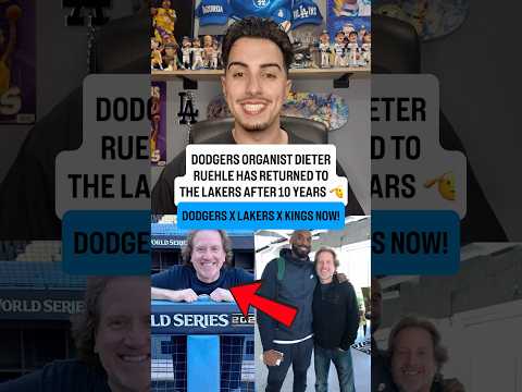 Dodgers organist Dieter Ruehle has returned to the Lakers after stepping away 10 years ago 💙💜💛
