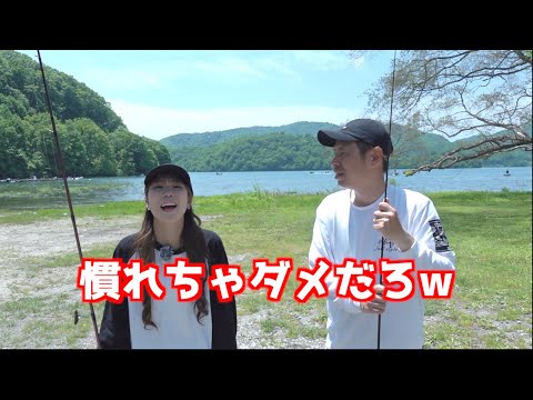 ○○に慣れすぎた危険な釣りガール。【桧原湖バス釣り】