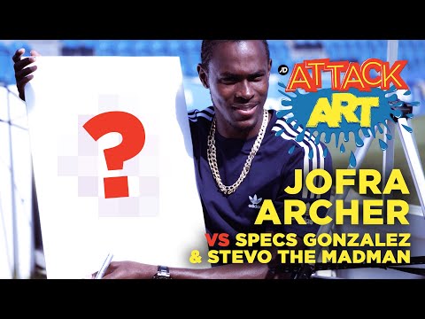 jdsports.co.uk & JD Sports Voucher Code video: "Jofra Archer Draws His Favourite Australian“ | Attack Art with Specs Gonzalez & Stevo The Madman