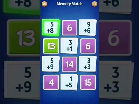 Math Games for Kids to Learn Addition 11 (Memory Match) #shorts #maths