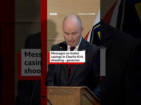 Utah's governor said messages were found on bullet casings. #CharlieKirk #BBCNews
