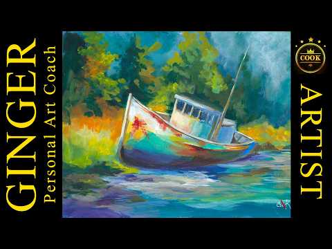 Alaska Beached Boat | Acrylic Painting Tutorial for Beginners and Advanced Artists