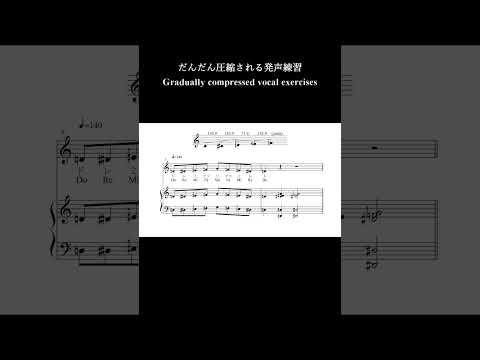 だんだん圧縮される発声練習 / Gradually compressed vocal exercises  #ピアノ #piano #music #音楽