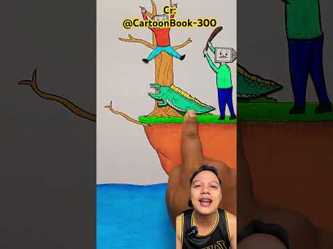 DIKEJAR BUAYA DIPOHON⁉️ Cr: C@CartoonBook-300