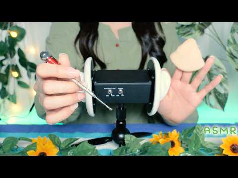 ASMR💧물먹인 퍼프 귀소독 + 쇠귀이개 귀청소  (이 조합 미쳤다…🌿) | EXTREME Ear Cleaning(Metal ear pick, wet puff)