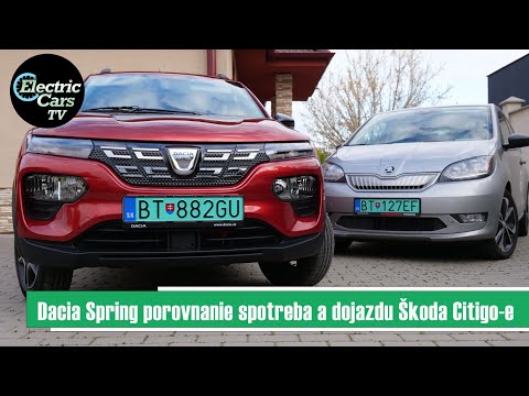 Dacia Spring porovnanie spotreby a dojazdu Škoda Citigo-e iV - Electric Cars TV