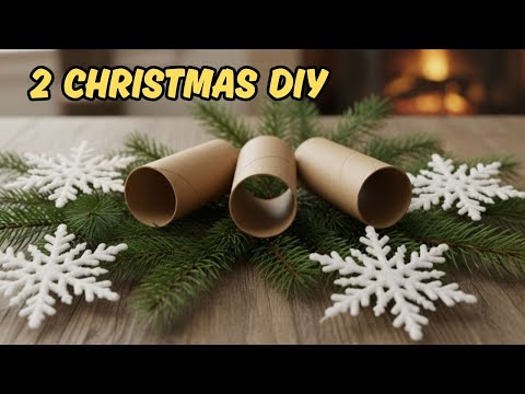 2 Beautiful Christmas Craft Ideas from Toilet Paper Rolls 🎄 Easy DIY Wall Decoration for Xmas