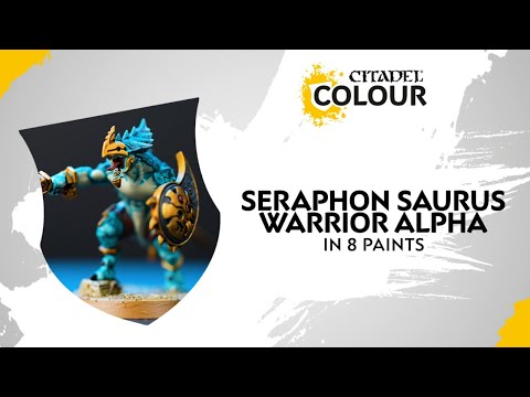 Seraphon Saurus Warrior Alpha in 8 paints