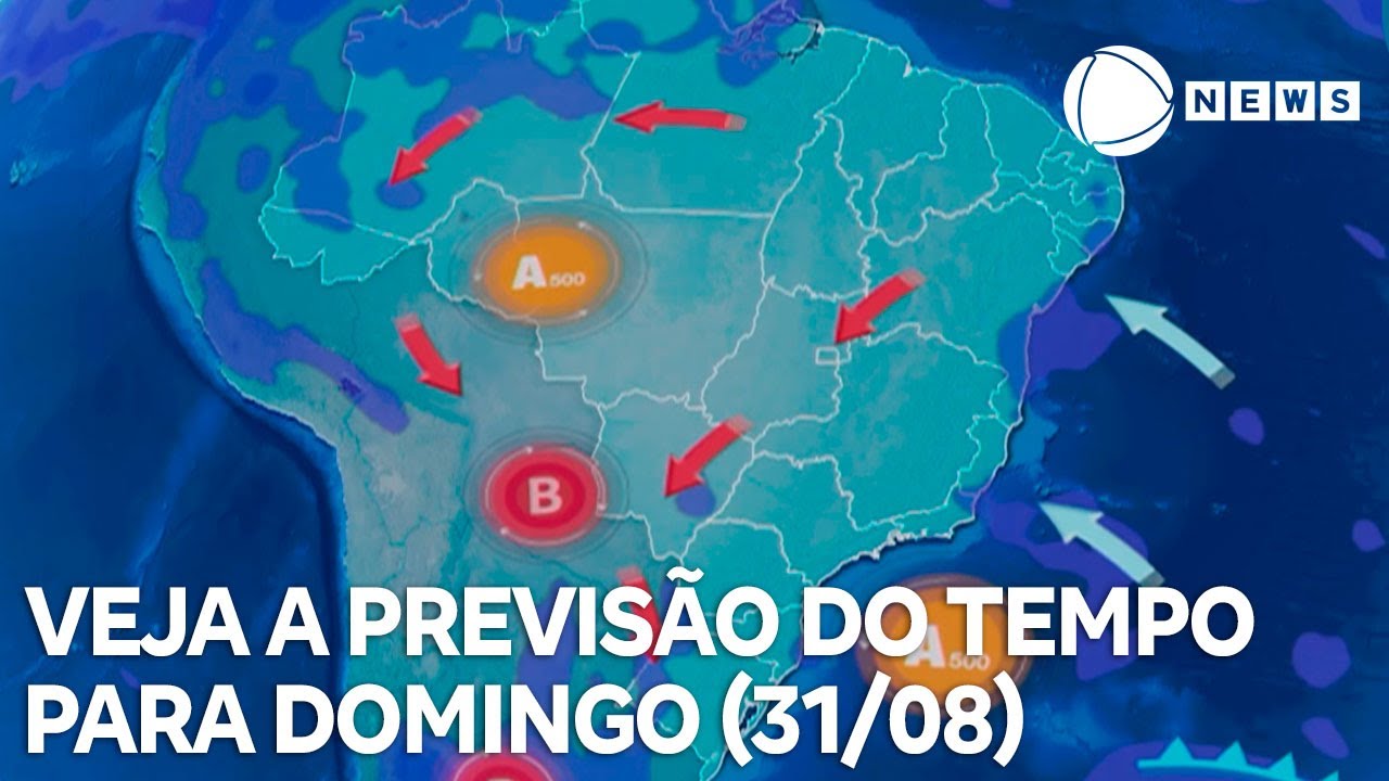 Confira a previsão do tempo para domingo 3108